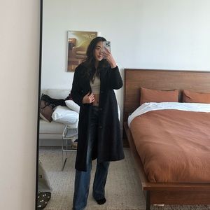 Black Boucle Urban Outfitters Coat